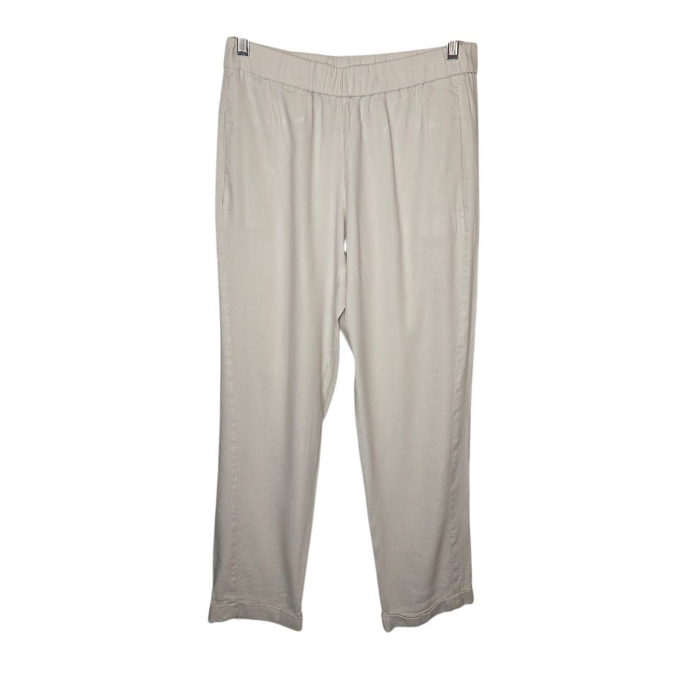 J. Jill khaki stretch linen cuffed slim pants, size XS
